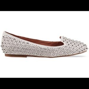 Jeffrey Campbell Martini Studded Loafers in Beige
